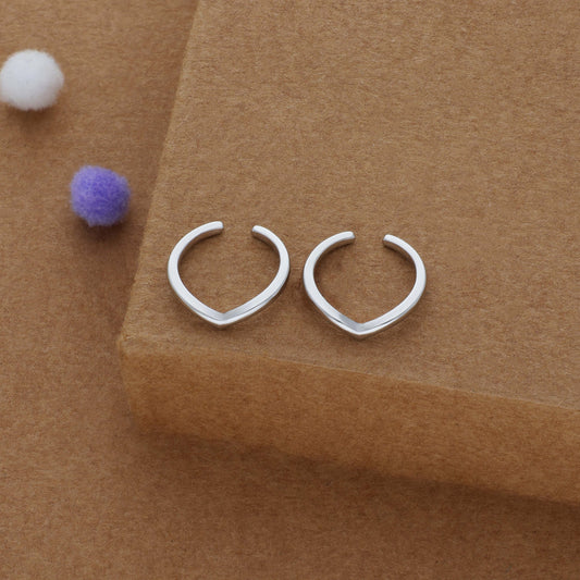 V Shape Minimal 925 Silver Toering