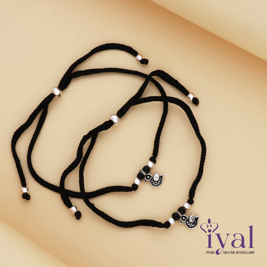Cute Sparrow 925 Silver Thread Anklet