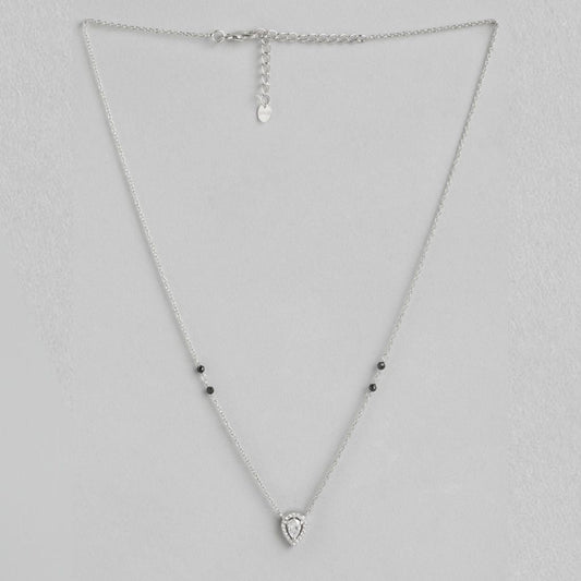 Radiant Vows CZ Rhodium-Plated 925 Sterling Silver Mangalsutra