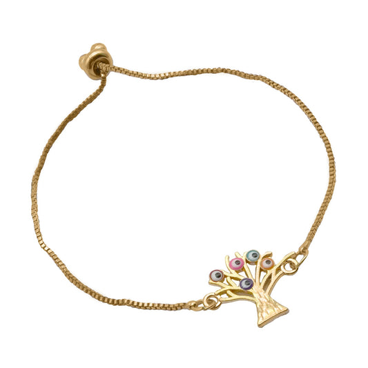 Evil Eye Tree Bracelet