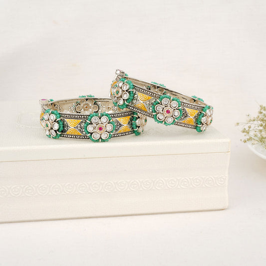 Zara Oxidised Pair Bangles