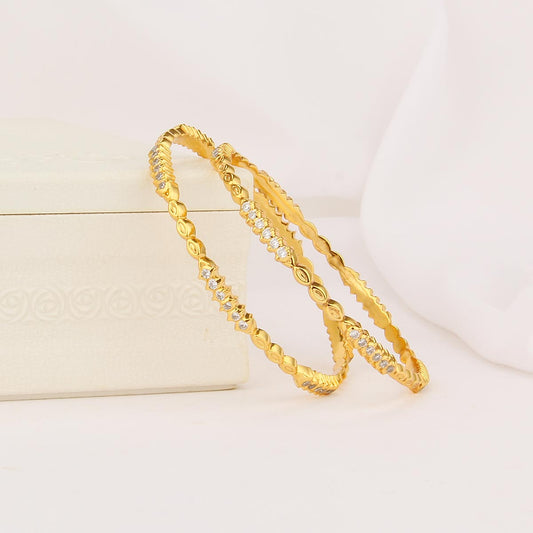 Iyalinka Diamond Design Pair Bangle