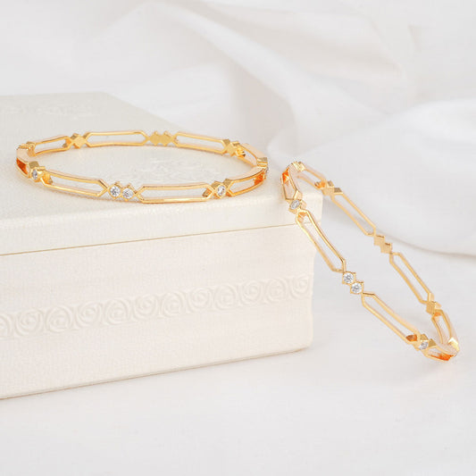 Anushika Diamond Design Pair Bangle