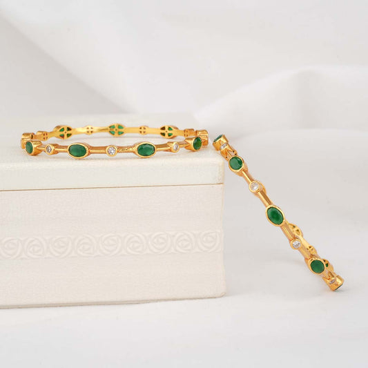 Brindhasri Diamond Design Pair Bangles