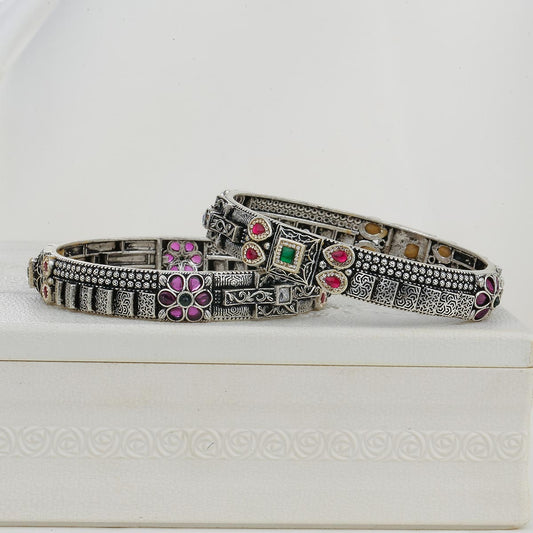Elisha Oxidised Pair Bangles