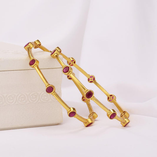 Yamuna Stone Pair Bangles