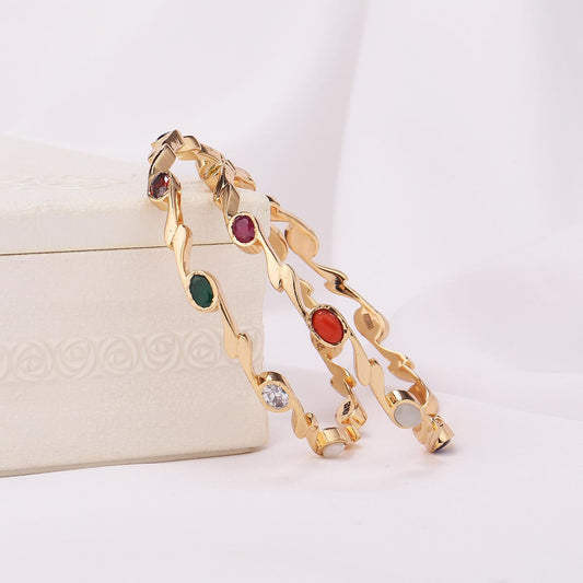 Gitali Diamond Design Pair Bangle