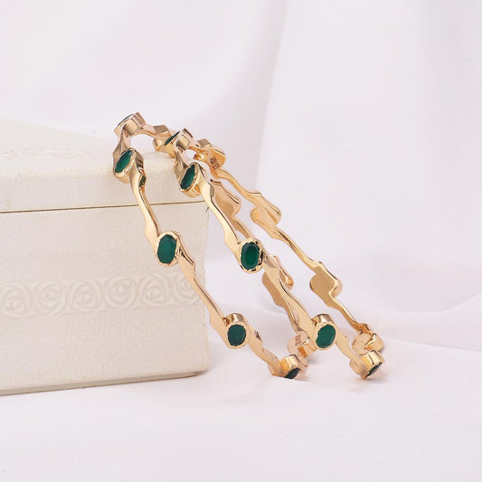 Nerissa Diamond Design Pair Bangle