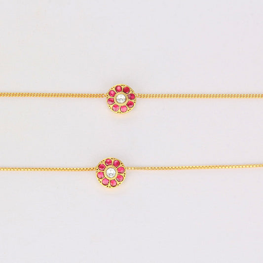 Elena Kundan Anklet