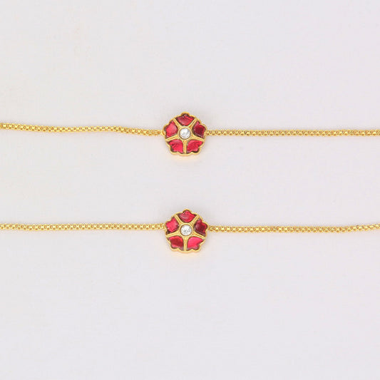 Laura Kundan Anklet