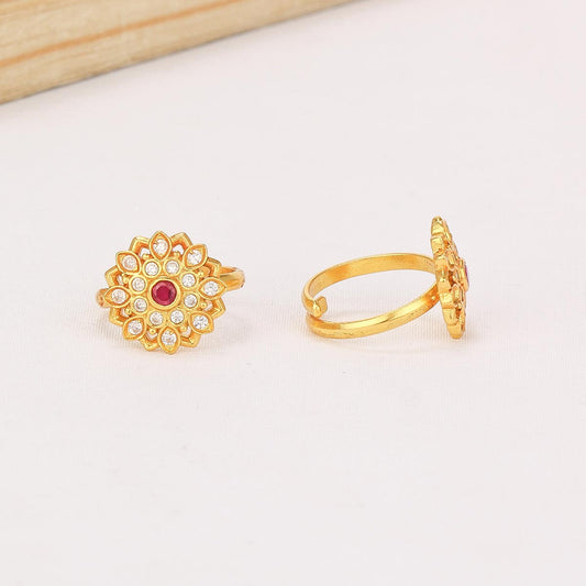 Floral Toe Ring