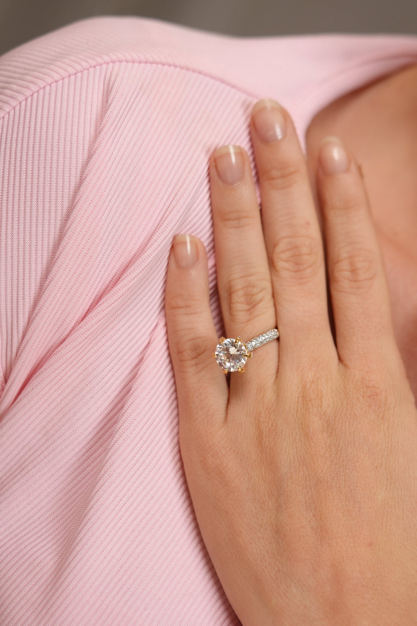 Roro 3 Carat Round Diamond Solitaire Ring