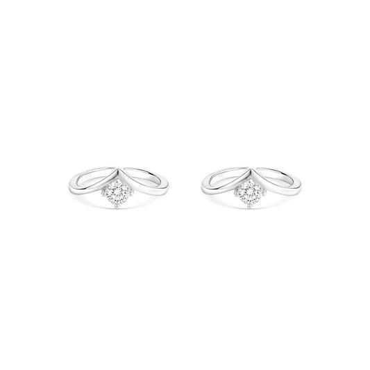 Solitaire CZ Toe Ring