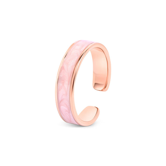 Enamel Band Silver Toe Ring