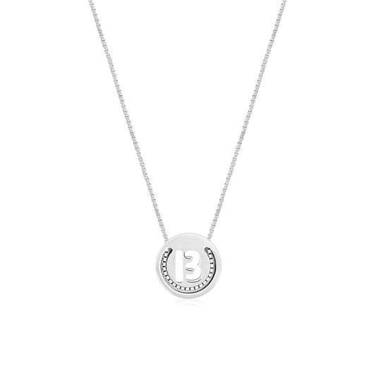 Circular Initial 'B' Necklace