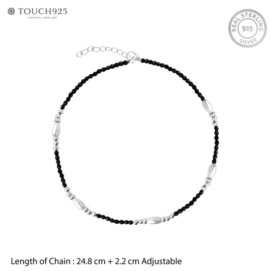 Beaded Oval Link Anklet