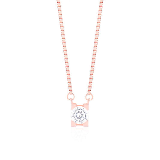 Crystal Solitaire Necklace