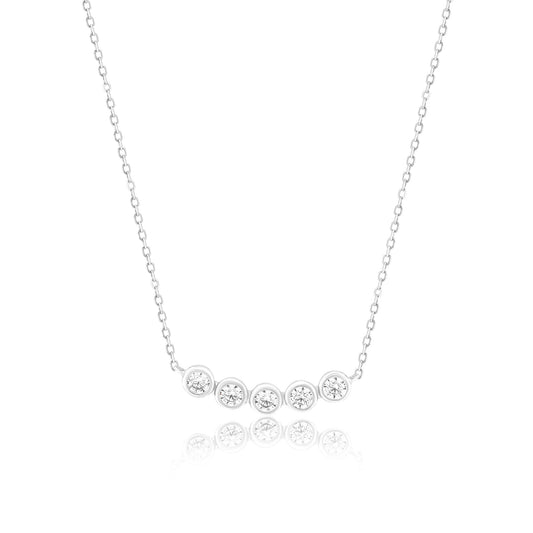 Five Stone Bar Necklace
