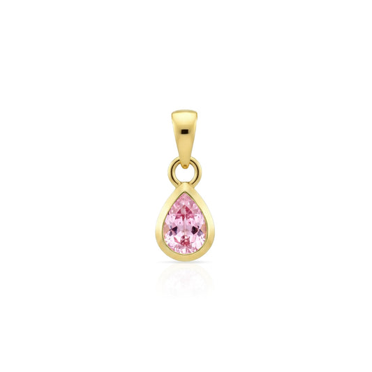 October Birthstone Silver Pendant