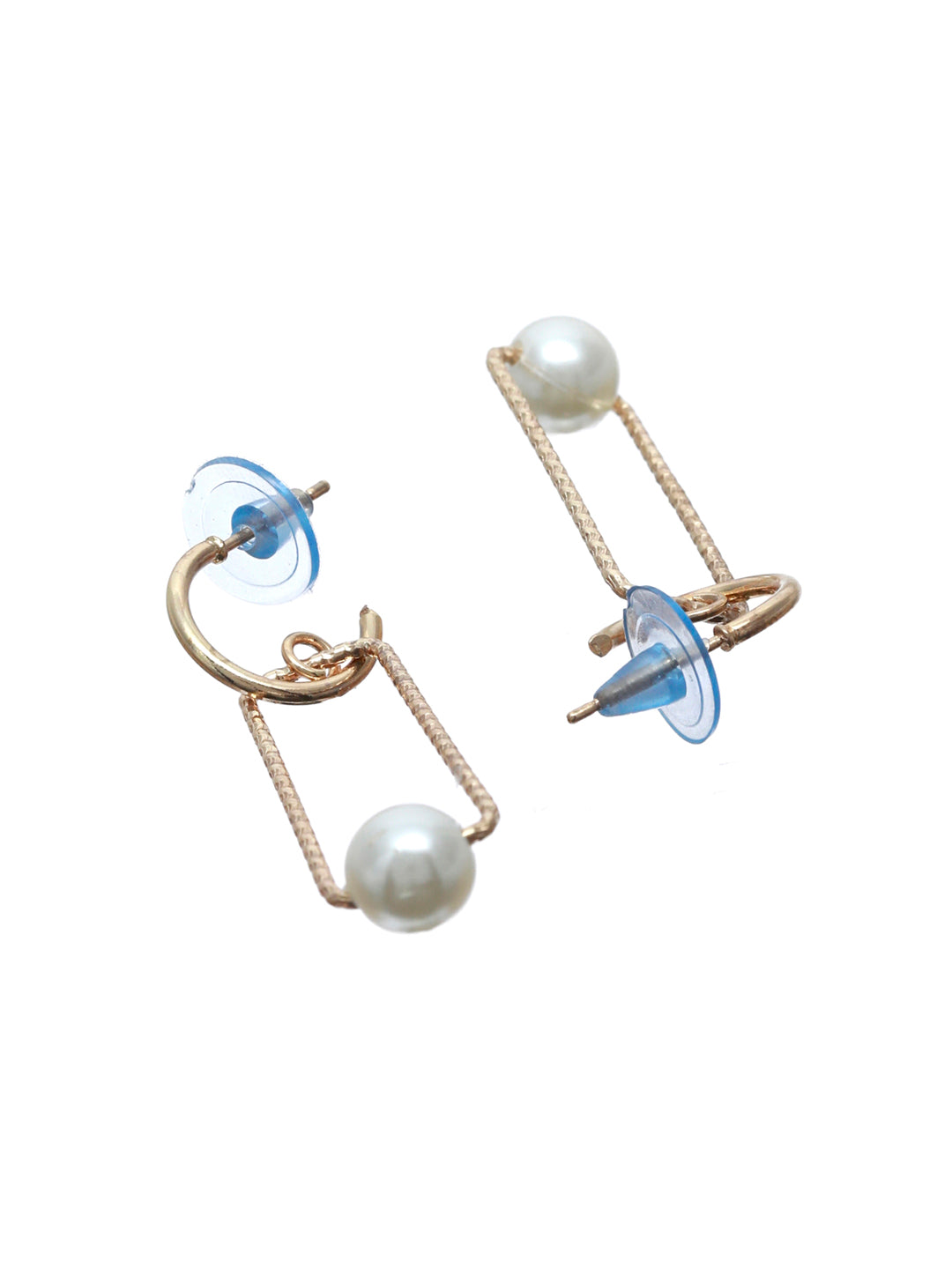 Prita Pearl Geometric Drop Earrings