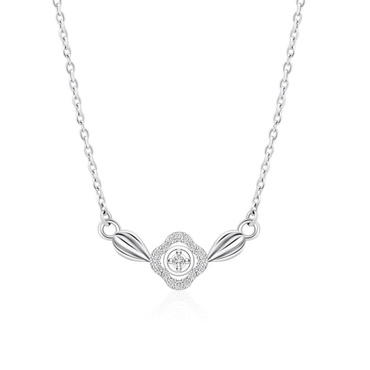 Rose Motif Silver Mangalsutra