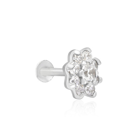 Petal Cluster Silver Nose Pin