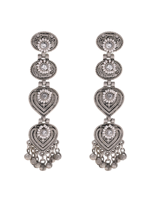 Priyaasi Tribal Drop Long Earrings