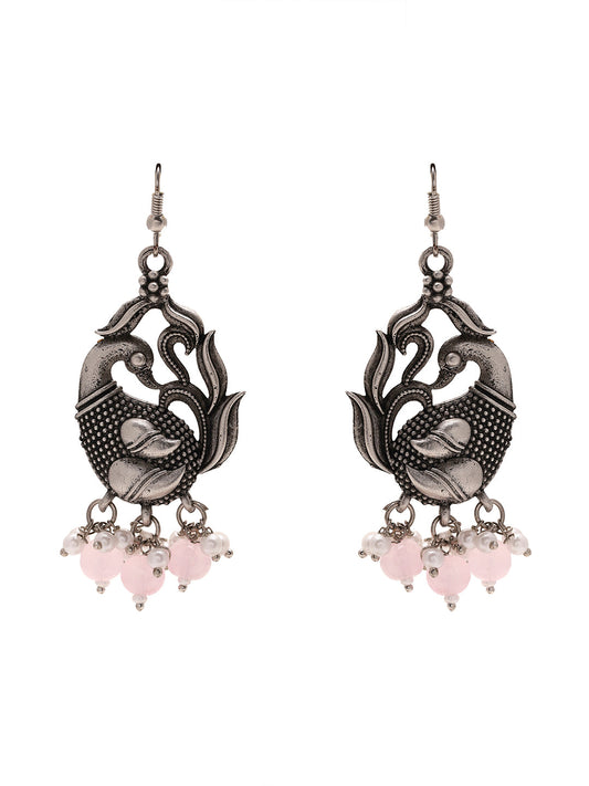 Priyaasi Unveiling Oxidized Peacock Hangings