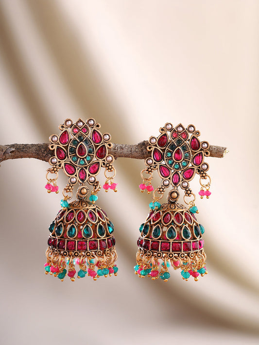 Priyaasi Temple Style Dangler Jhumkas