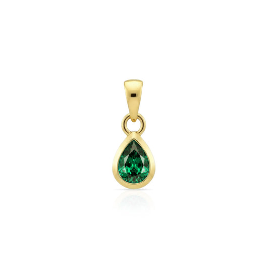May Birthstone Silver Pendant