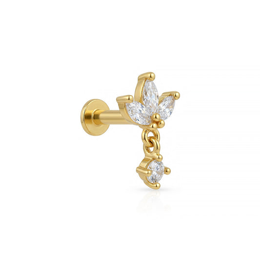 Marquise Bloom Nose Pin