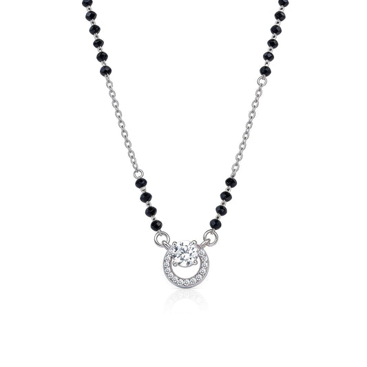 Floating Solitaire Halo Mangalsutra