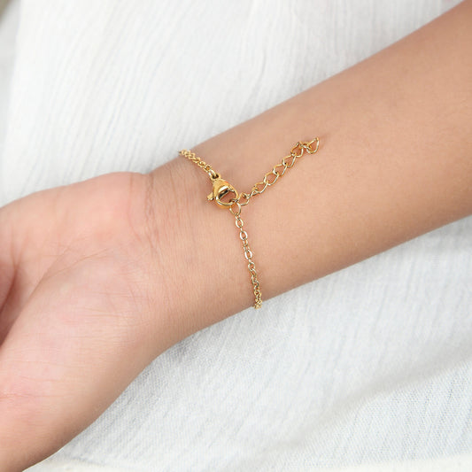 Gold Butterfly 18K Gold Plated Children's Bracelet - Twisty Locks - Kids and Women Hair Accessories, Fashion Clothing and Jewellery India