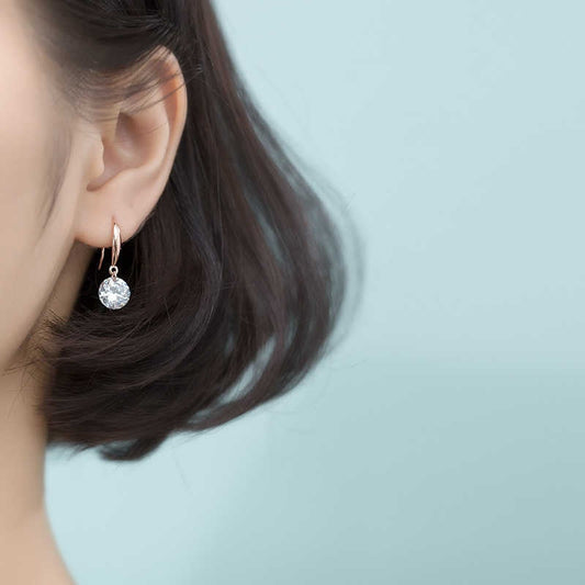 Gold Plated AD Drop Earrings