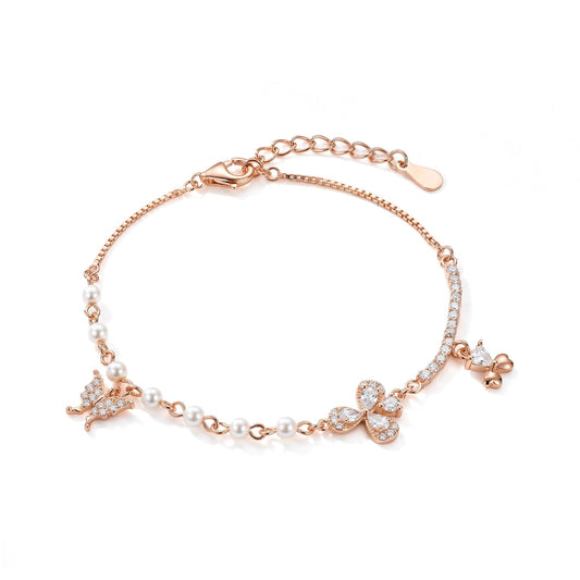 Rose Gold Pearl Bracelet