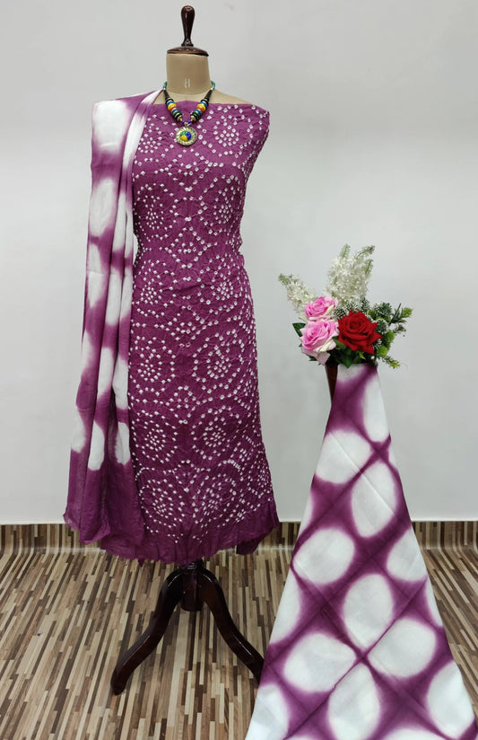 Cotton Kutch Bandhani Dress Material - Premium from Ethenika.com - Just INR 2190! Shop now at Ethenika.com