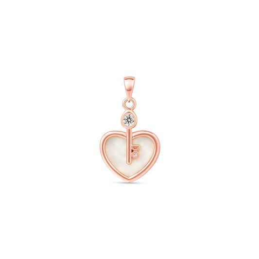 Secret Key Heart Silver Pendant