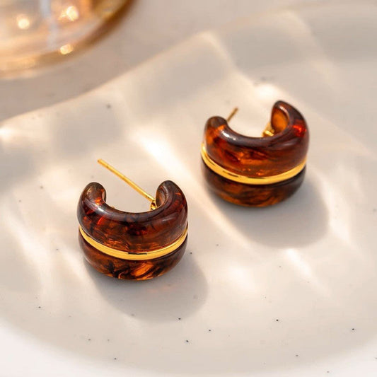 Modern Brown Resin Hoops JLT13675