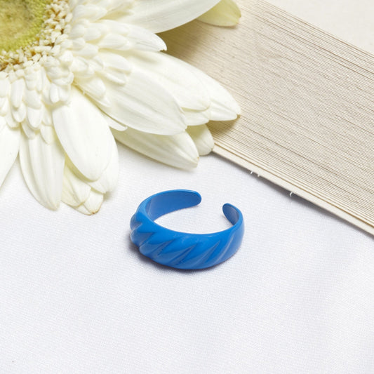 Dark Blue Truffle Croissant Ring