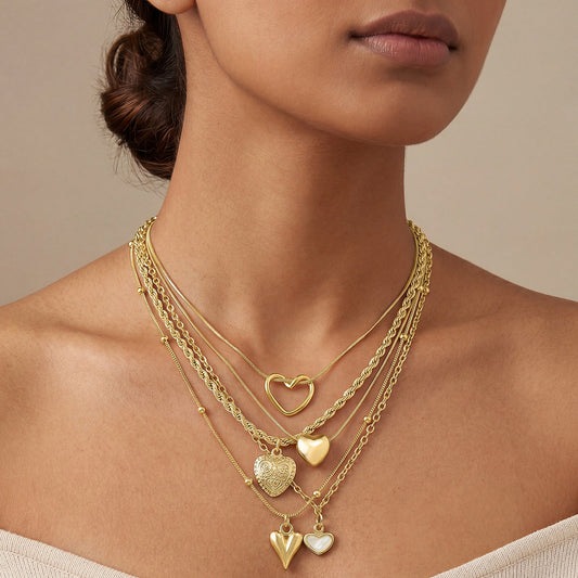Elesh Layered Gold Love Necklace
