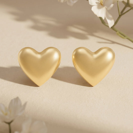 Golden Candy Heart Studs