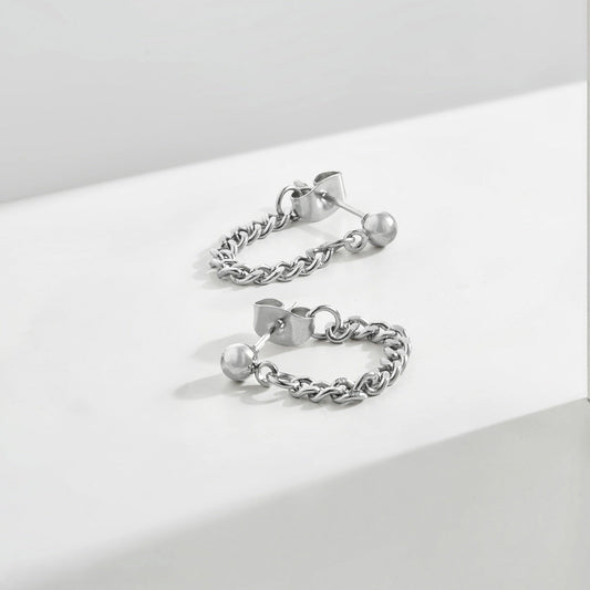 Micro Orbito Silver Men's Earrings