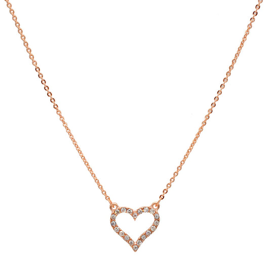 Elegant Heart Charm Rosegold Necklace - Joker & Witch