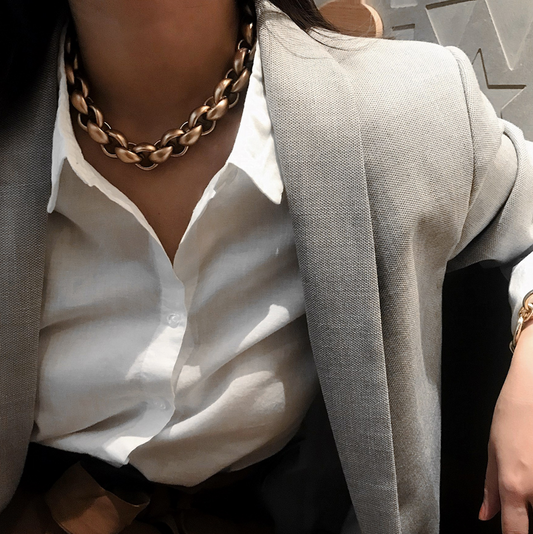 Pretty Please Chain Link Gold Necklace