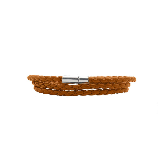 Aaron Braided Wrap Around Tan Men's Bracelet