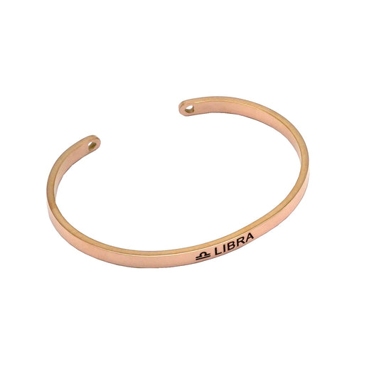 Libra Rosegold Cuff Zodiac Band