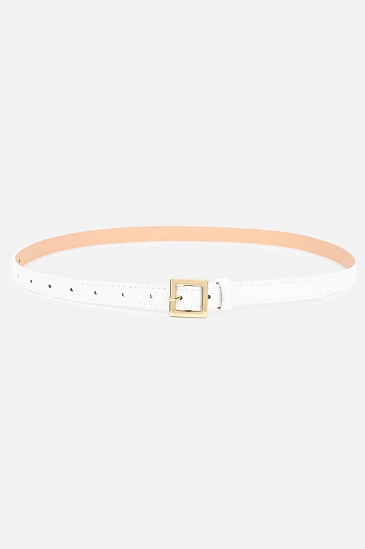 Wrapped Buckle Thin Belt