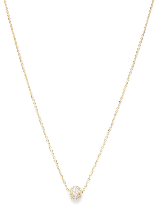 Gold-Plated American Diamond Studded Mangalsutra