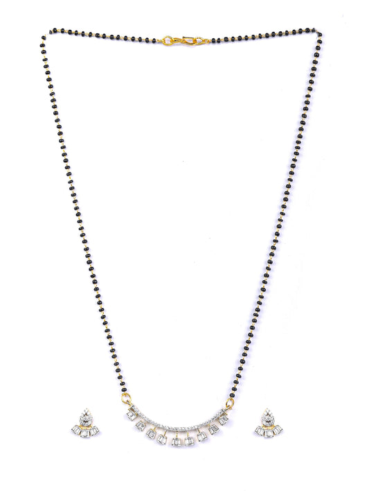 American Diamond Gold Plated Mangalsutra Set