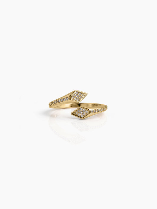 Nerella Diamond 18K Gold Plated Women's Ring - Swashaa